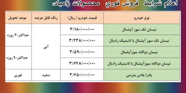 فروش فوق العاده محصولات زامیاد