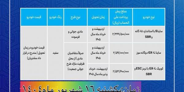 پیش فروش محصولات سایپا به مناسبت میلاد رسول اکرم